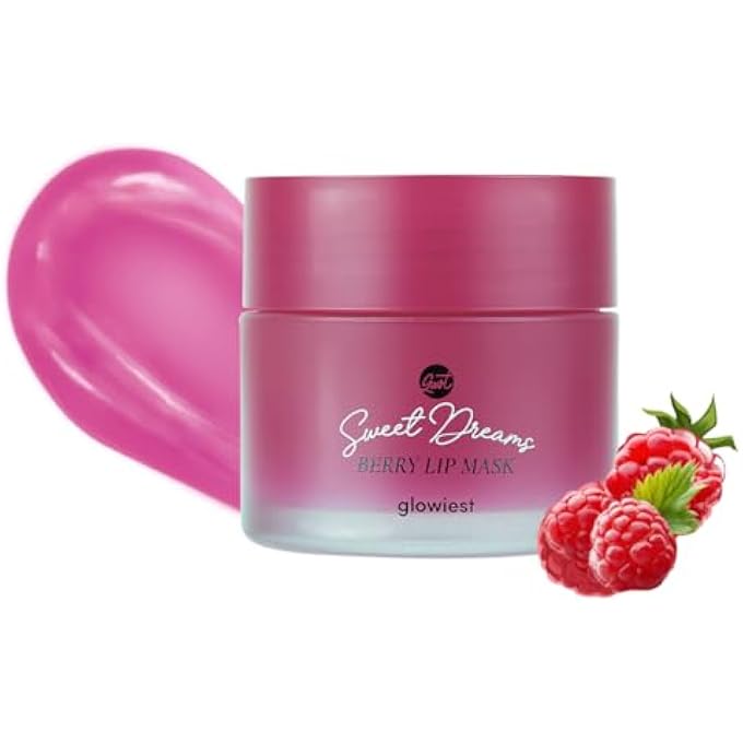 glowiest SWEET DREAMS LIP MASK: NOURISHING, PLUMPING AND HYDRATING LIP BALM | VEGAN LIP SLEEPING MASK | HYALURONIC ACIDS + VITAMIN C + SHEA BUTTER + ANTIOXIDANTS | BERRY - 0.7 OZ. - Image 1